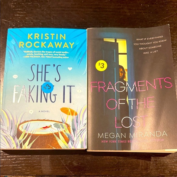 She's Faking It and Fragments of the Lost Books soft cover book lot Miranda - Picture 2 of 3
